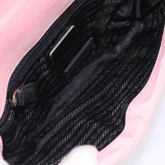 PRADA Shoulder Bag Canvas Pink Silver Auth 127866 - Picture 11 of 16